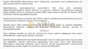 Jackpot, 9.6.2022 23:34:00 Tarihli Grafik