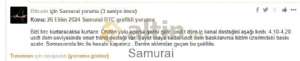 Samurai, 28.10.2024 22:19:42 Tarihli Grafik